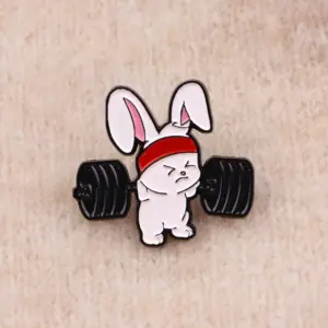 Energetic Bunny Brooch with Enamel Finish 10 Seeadc5553e334072af09e6eba940265aU