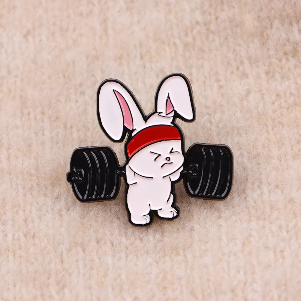 Energetic Bunny Brooch with Enamel Finish 5 Energetic Bunny Brooch with Enamel Finish - Image 5