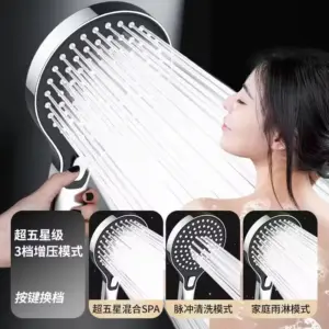 High-Pressure 130mm Shower Head with 3 Spray Modes 14 Sef481a7bb47046809e718c08d68e3b24S
