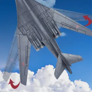 Alloy TU-160 Stealth Bomber Model 1:200 Scale 12 Sefab1d7db64947bfb856e181e54767afh