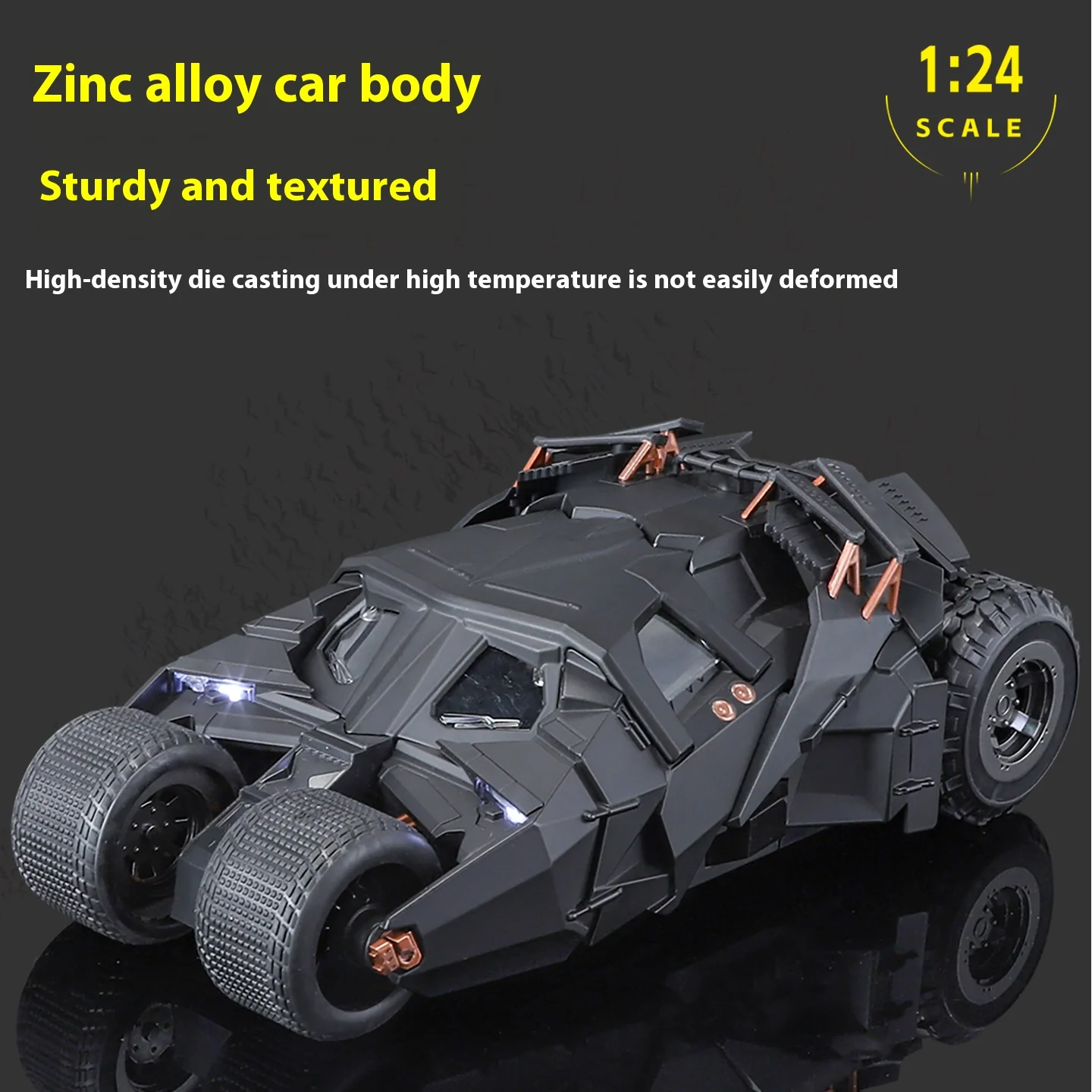 Dark Knight Batmobile 1:24 Alloy Model 3 Dark Knight Batmobile 1:24 Alloy Model - Image 3