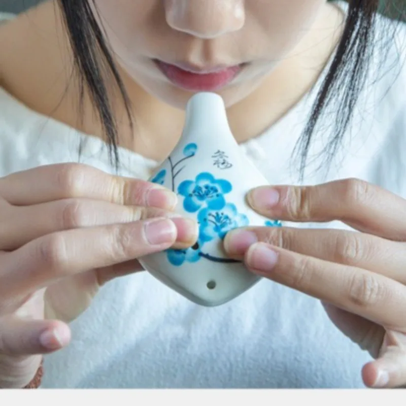 6-Hole Mid-Tone C Ocarina with Hand-Painted Floral Design 6 6-Hole Mid-Tone C Ocarina with Hand-Painted Floral Design - Image 6