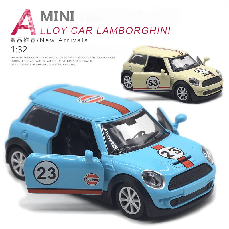 Blue 1:32 Scale Mini Cooper Diecast Model 2 Blue 1:32 Scale Mini Cooper Diecast Model - Image 2
