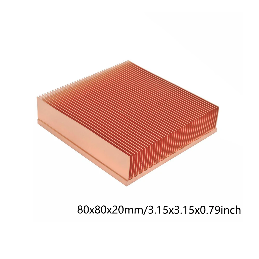 Copper Heatsink with Scraped Fins for Electronics 8 Copper Heatsink with Scraped Fins for Electronics - Image 8
