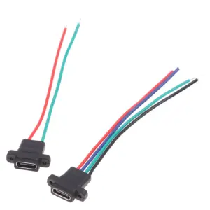 Waterproof Type-C Female Socket for DIY Projects