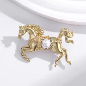 Golden Galloping Horse Brooch for Collectors 10 Sf04ec3ef2fea43af8a4e366856d9737fi