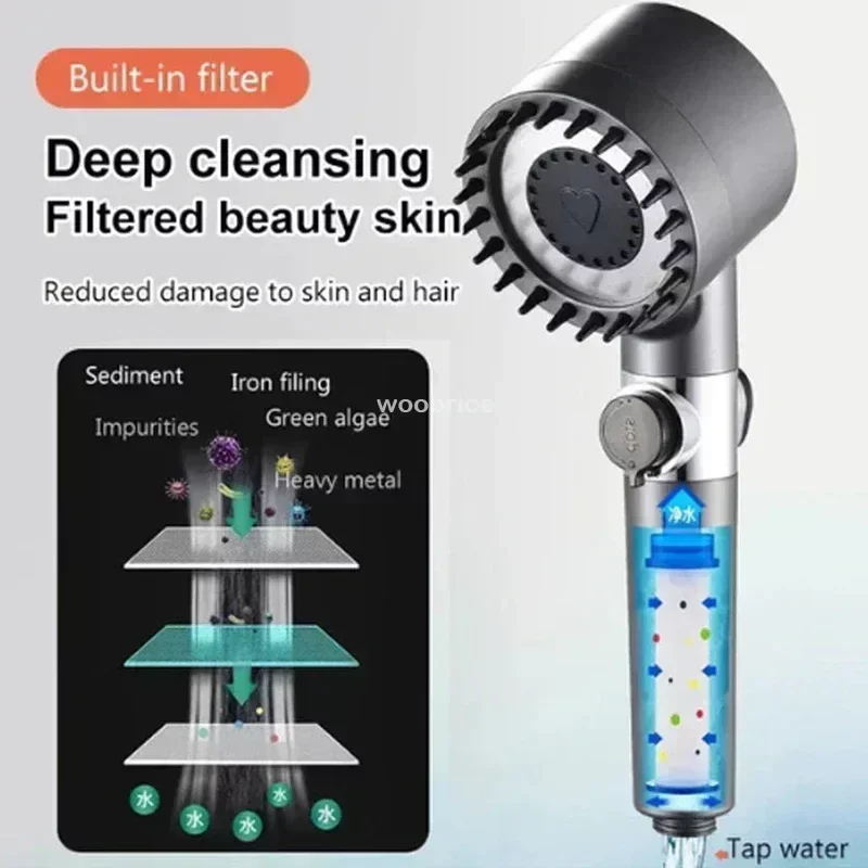 High-Pressure Multi-Mode Shower Head with Filtration 2 High-Pressure Multi-Mode Shower Head with Filtration - Image 2