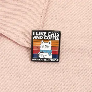 Cute Cat Coffee Brooch with Colorful Stripes 10 Sf0ddfae59a9b406eb9699a4e31f10647b