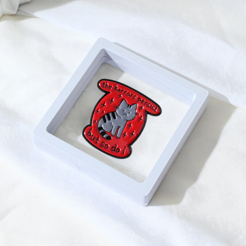 Mourning Emotions Gray Cat Brooch 2 Mourning Emotions Gray Cat Brooch - Image 2