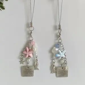 Summer Starfish Fish Phone Chain in Pink & Blue 10 Sf11f1568b2364186aa3e8b620038f8ceM