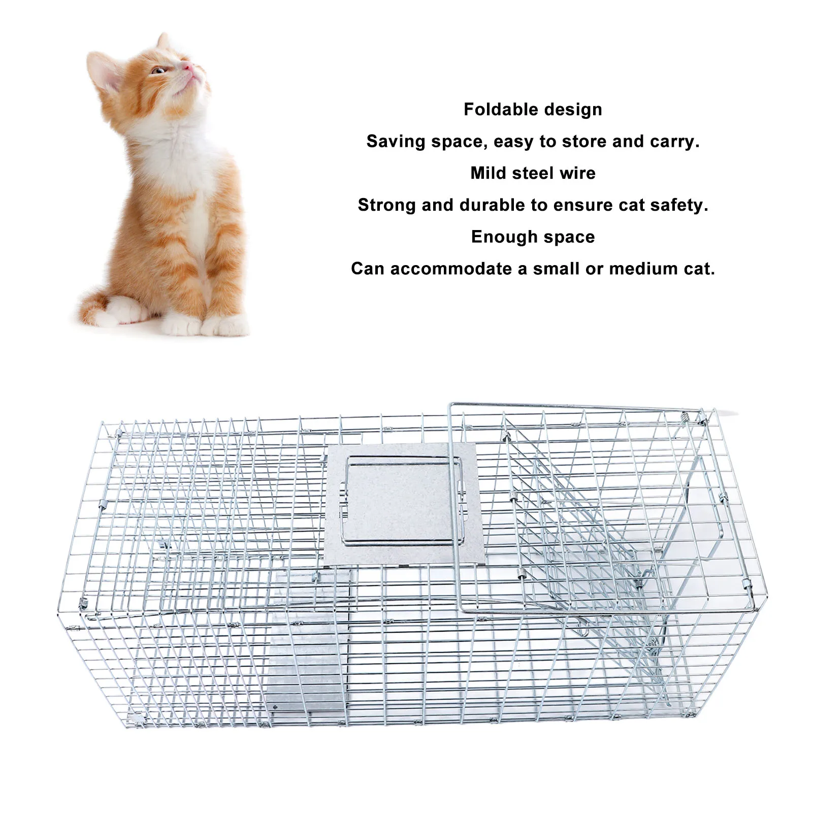 Foldable Steel Cat Cage for Small Cats 4 Foldable Steel Cat Cage for Small Cats - Image 4