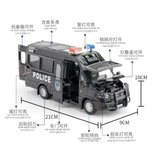 1:24 Scale Iveco SWAT Police Diecast Model 10 Sf1b3531ec22d4f18b68ee5f07c84f4d5i