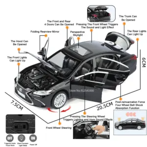 White Lexus ES300H Diecast Model with Features 11 Sf1b3f908f7ae47dea3d8af6981844a158