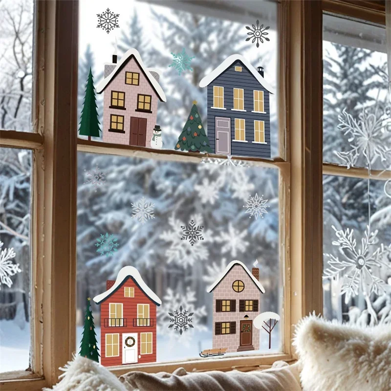 Christmas Houses Window Stickers 20x30cm Set 2 Christmas Houses Window Stickers 20x30cm Set - Image 2