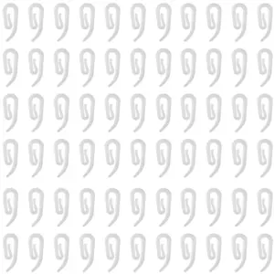 White Plastic Curtain Hooks Set (50/100/200) 17 Sf2626641b7fb4404b1ef336b1e25e2baE