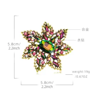 Vibrant Crystal Flower Brooch for Women and Men 11 Sf334c147c9224a0dbee42869239dd579S