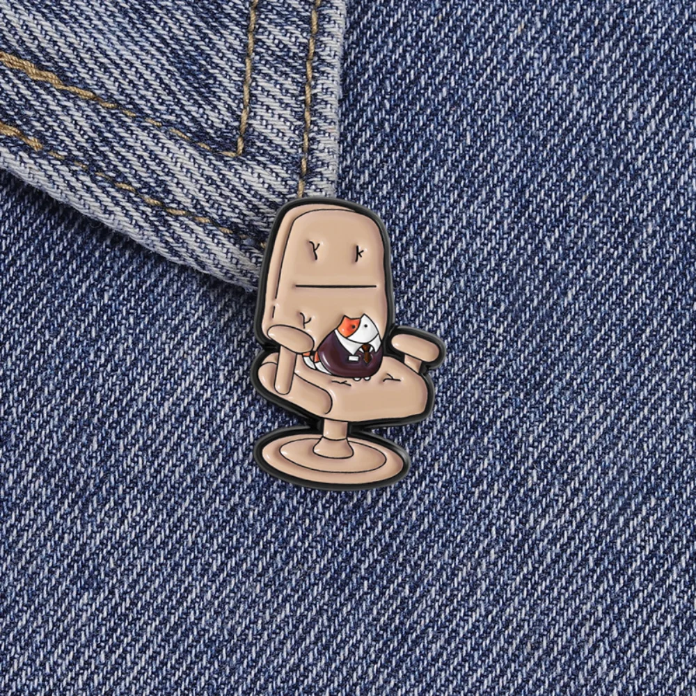Whimsical Cat Office Chair Brooch 6 Whimsical Cat Office Chair Brooch - Image 6