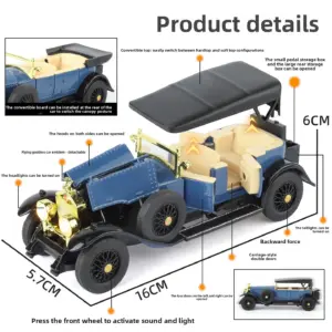 Vintage Blue Diecast Car Model 1:32 Scale 13 Sf356e97d3304492da80a82a7e4247ca4Z