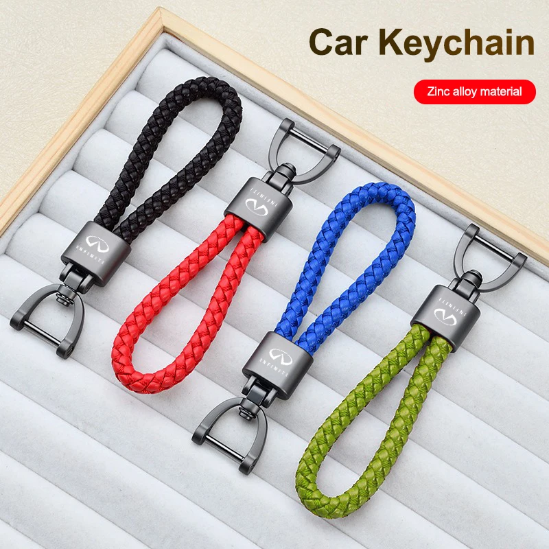 Colorful Braided Car Keychain with Metal Accents 2 Colorful Braided Car Keychain with Metal Accents - Image 2