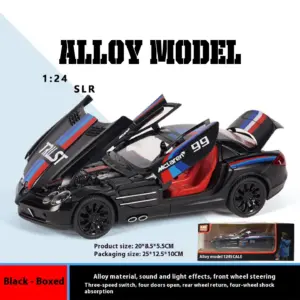 1:24 Scale Alloy Sports Car Model in Red, Silver, or Black 17 Sf3bd44021ccf472081c239a015ca61ac0