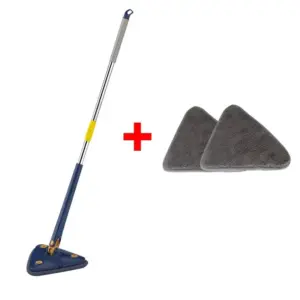 Vibrant Blue Triangular Microfiber Mop 17 Sf3cc30d573674b2d81cb185215b54694U