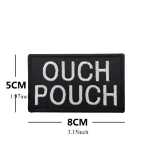 OUCH POUCH Embroidered Patch with Hook & Loop 6 Sf3d79b18e531421baba1824598abd022l