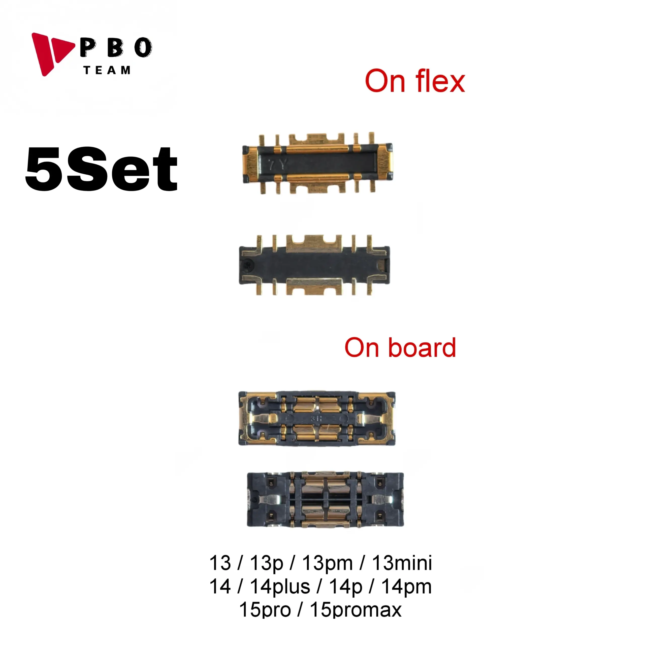 iPhone Battery FPC Connector Clips Set (5 Pieces) 2 iPhone Battery FPC Connector Clips Set (5 Pieces) - Image 2
