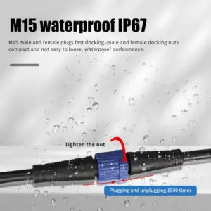 IP67 Waterproof M15 Connector Kit for Outdoor Use 15 Sf3e3edfb82674be496e1de0c4461d4a94
