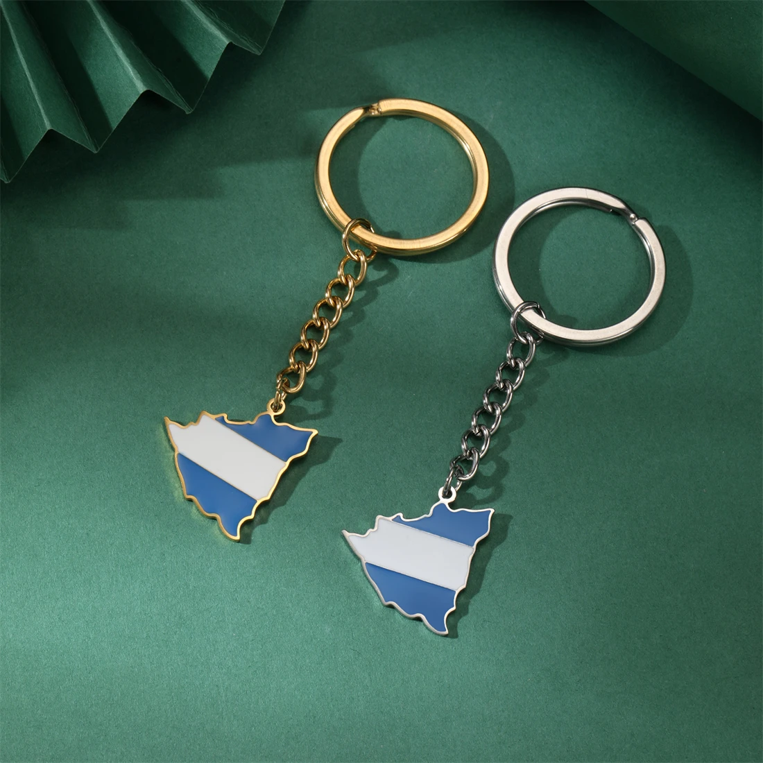 Nicaragua Map Flag Stainless Steel Pendant Keychain 4 Nicaragua Map Flag Stainless Steel Pendant Keychain - Image 4