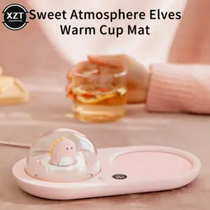 Pink Sweet Atmosphere Elves Coffee Warmer Mat