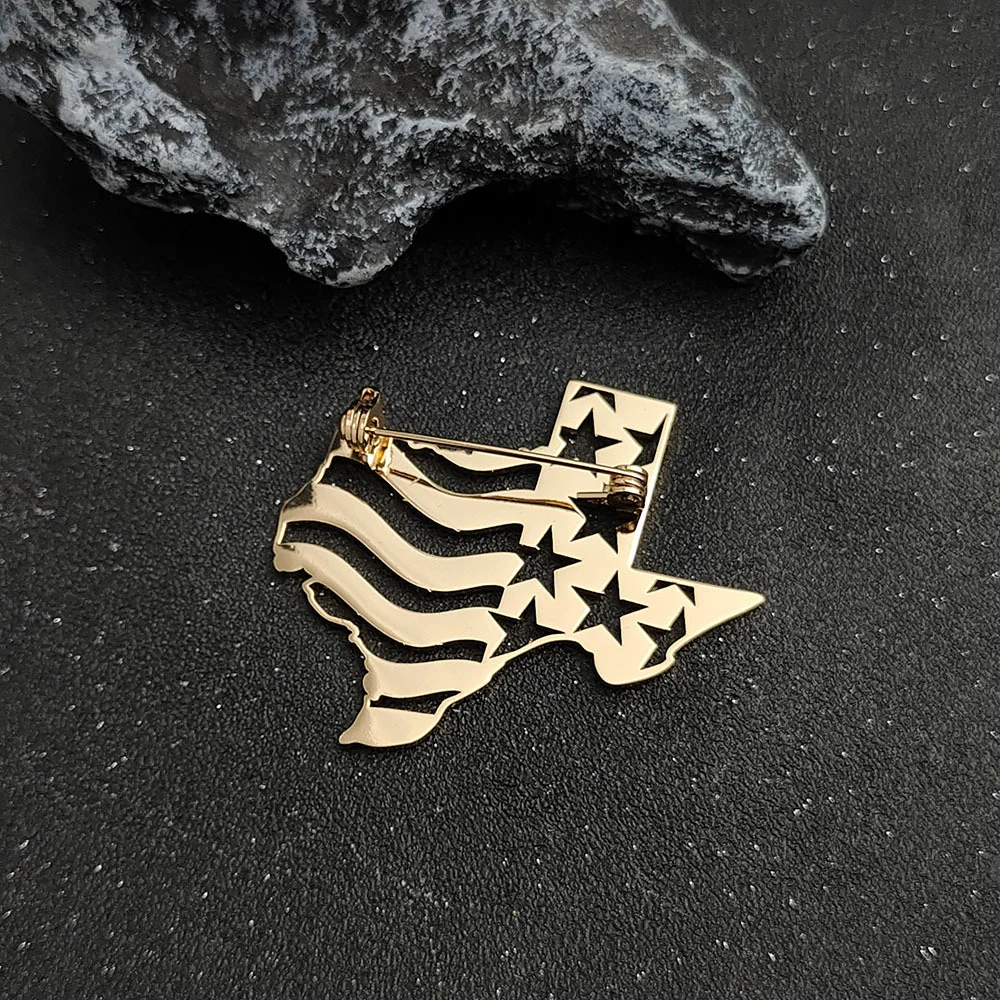 Texas Map Brooch with Patriotic Flag Design 6 Texas Map Brooch with Patriotic Flag Design - Image 6