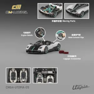 Pagani Utopia 1:64 Die-Cast Model in Metallic Green 17 Sf4a89b1196384aa7b4da4efdc8c4cd50W