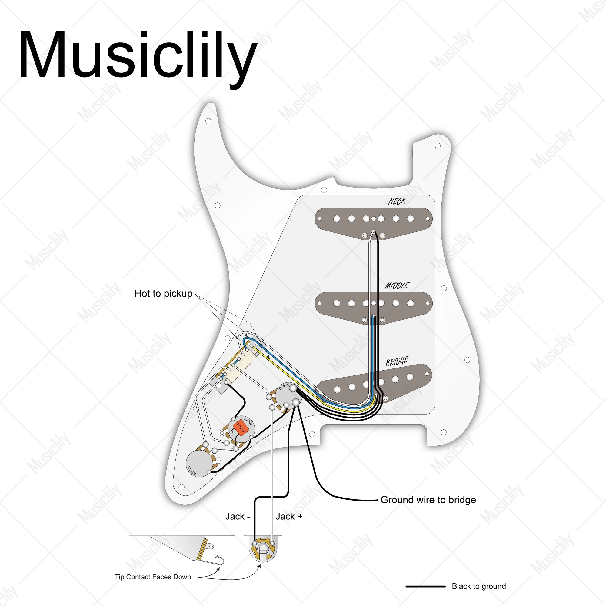 Musiclily Pro-SE SSS Pickguard for Strat Guitars 3 Musiclily Pro-SE SSS Pickguard for Strat Guitars - Image 3