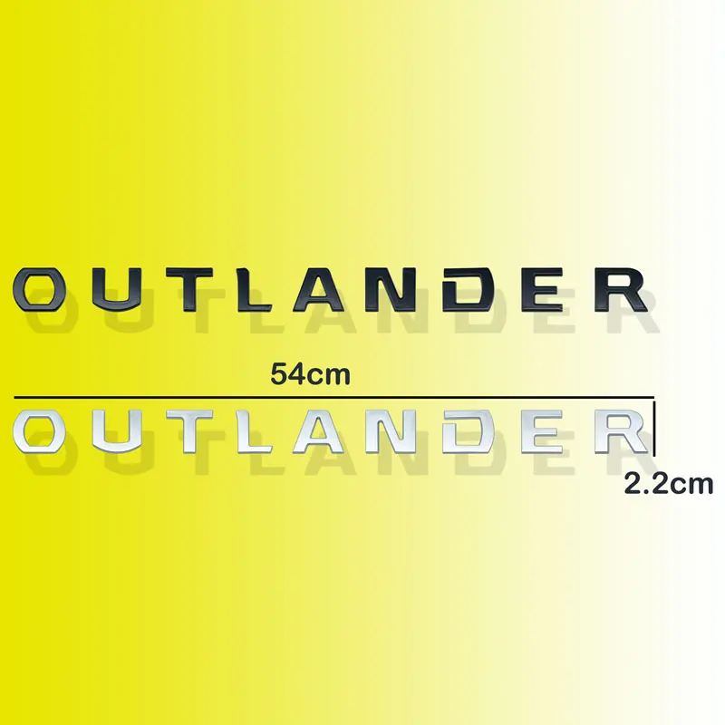 Outlander 3D Car Emblem 54mm Black & Silver 4 Outlander 3D Car Emblem 54mm Black & Silver - Image 4