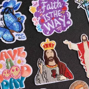 Flowers Christian Jesus Embroidered Iron-On Patch 12 Sf4b29459b6144db1b930e6633f0be4bbH