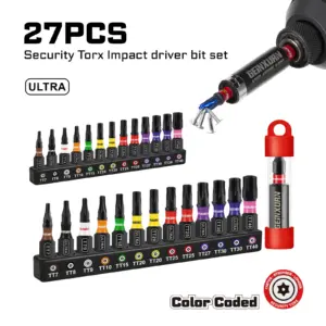 Impact Bit Set with Color Coding and Magnetic Holder 15 Sf52b2bbdaaf944478f622d3d9fa030daX