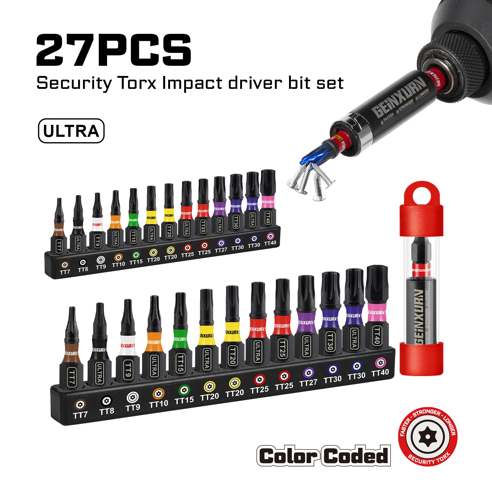 Impact Bit Set with Color Coding and Magnetic Holder 7 Impact Bit Set with Color Coding and Magnetic Holder - Image 7