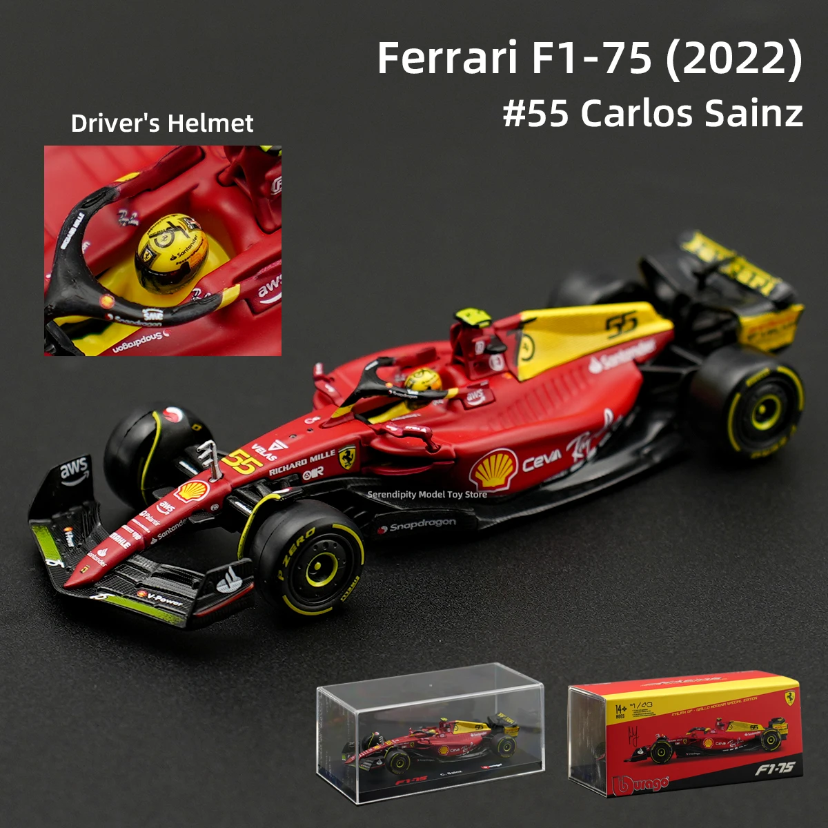 Ferrari 2022 F1-75 Die-Cast Model 1:43 Scale 2 Ferrari 2022 F1-75 Die-Cast Model 1:43 Scale - Image 2