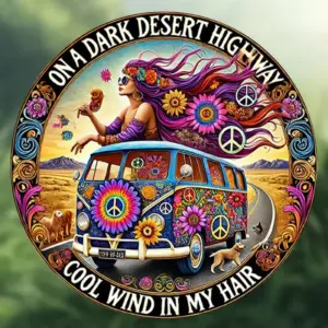 Vintage 8-Inch Psychedelic Desert Metal Sign 9 Sf57243f82cbb4d18a604e7714665c912F