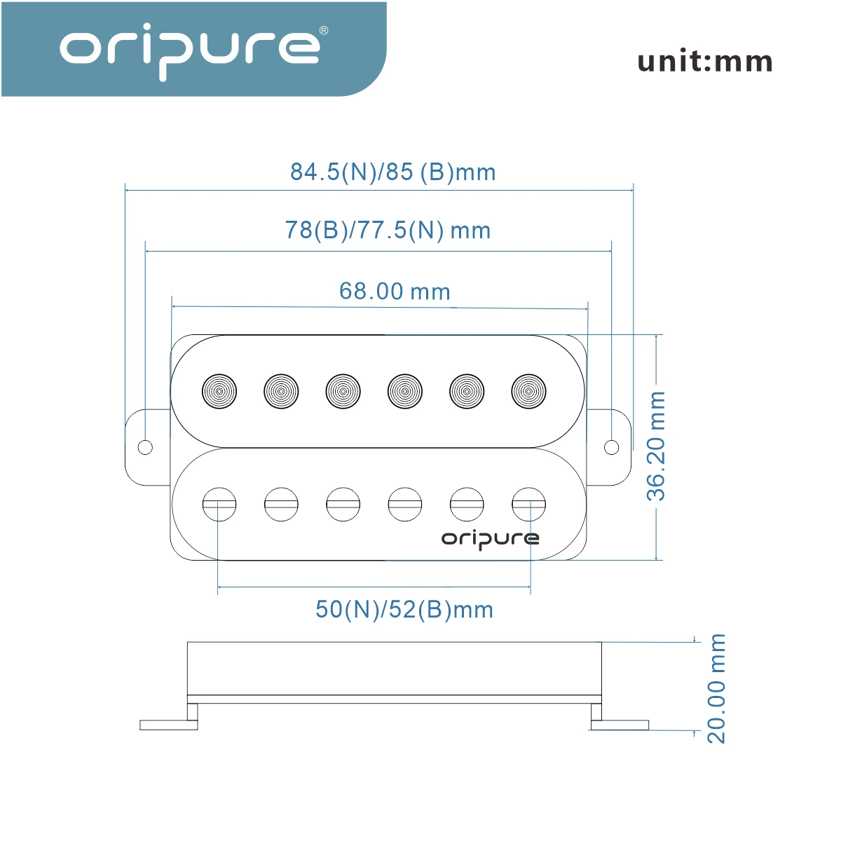 OriPure PHZ5 Humbucker Pickup for Guitars 4 OriPure PHZ5 Humbucker Pickup for Guitars - Image 4