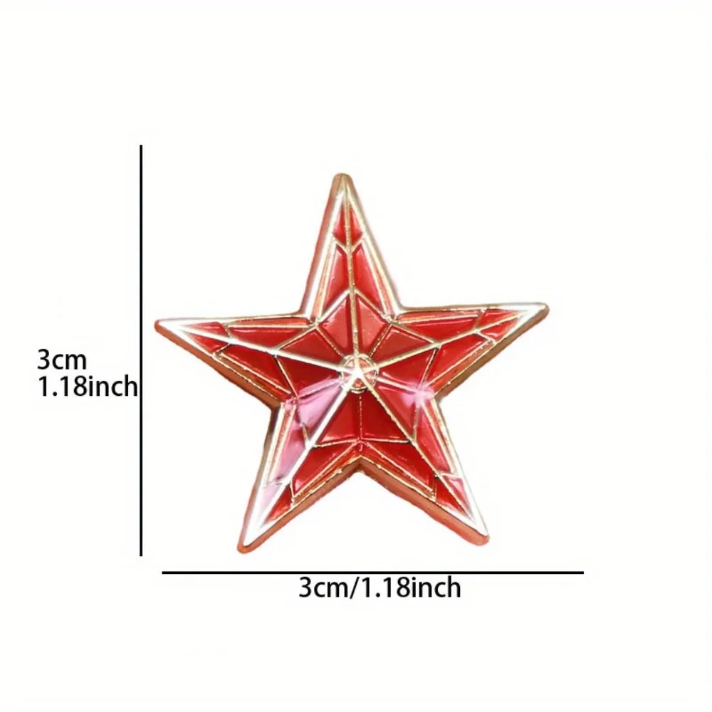 Red Vintage Star Brooch with Enamel Finish 3 Red Vintage Star Brooch with Enamel Finish - Image 3