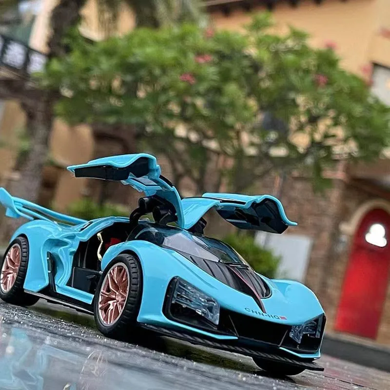 Blue Hongqi 1:24 Scale Diecast Car Model 9 Blue Hongqi 1:24 Scale Diecast Car Model - Image 9