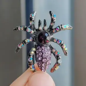 Bold Metallic Green Gem Spider Brooch 19 Sf6041210f3824c238a6f97a48495e843s