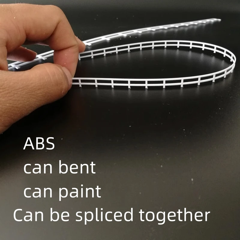 White HO Scale Guardrails Set for Model Railways 2 White HO Scale Guardrails Set for Model Railways - Image 2