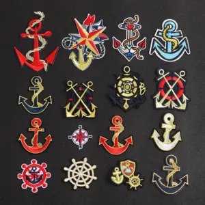 Nautical Ship's Anchor Rudder Embroidery Patch