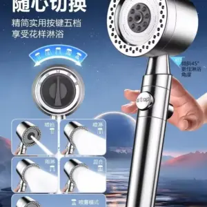 High-Pressure 5-Mode Shower Head with Filters 12 Sf64cf1add9a148f399241e841d78d81dr