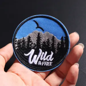 Wild & FREE Nature-Themed Embroidered Patch