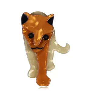 Cartoon Acrylic Leopard Brooch Pin