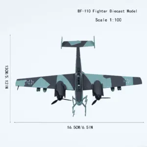 1/100 Scale BF-110 Fighter Model for Collection 12 Sf6db6dfde4504621823b2cdd2adb4e43z