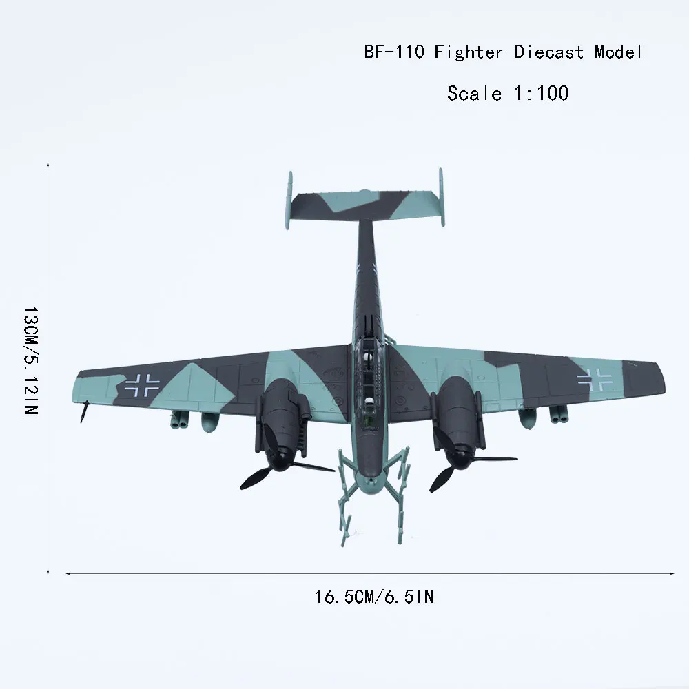 1/100 Scale BF-110 Fighter Model for Collection 6 1/100 Scale BF-110 Fighter Model for Collection - Image 6